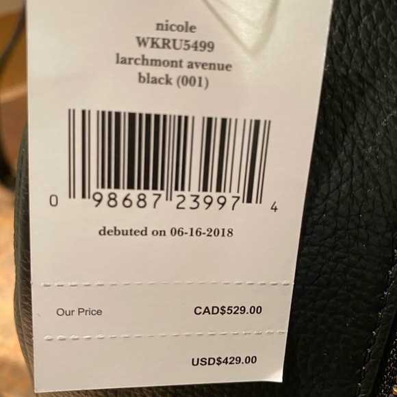 New Kate Spade black backpack leather! main image 4